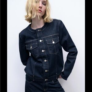 Zara Dark Blue Jean Jacket